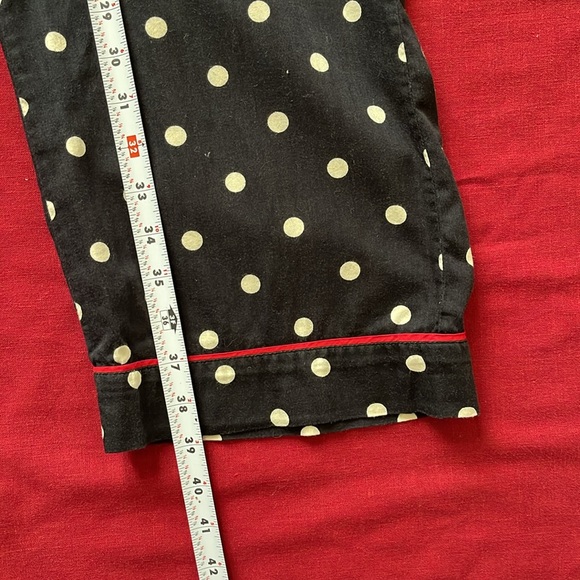 PJ Salvage Sz M Black Polka Dot 100% Cotton PJ Pants ONLY - Picture 12 of 15